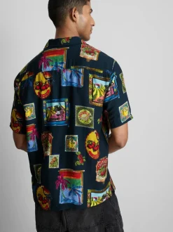 Hemd mit Reverskragen und Resort-Print