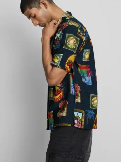Hemd mit Reverskragen und Resort-Print