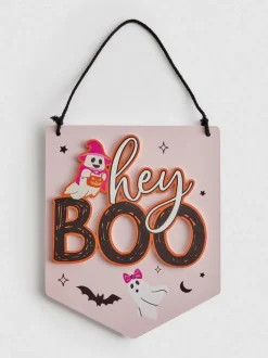„Hey Boo“ Hängeschild