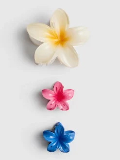 Hibiskus-Haarklammern, 3er-Pack