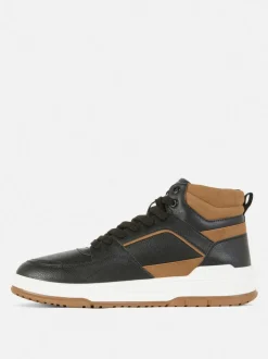 High-Top-Sneaker mit Einsätzen