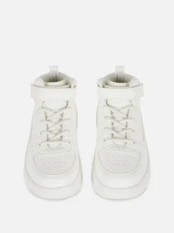 High-Top-Sneaker mit Riemen