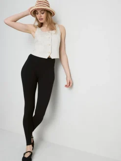 High-Waist-Leggings mit hohem Baumwollanteil