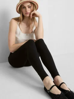 High-Waist-Leggings mit hohem Baumwollanteil