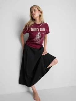 „Hilary Duff“ T-Shirt aus reiner Baumwolle mit Grafik