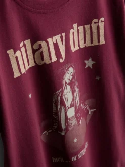„Hilary Duff“ T-Shirt aus reiner Baumwolle mit Grafik