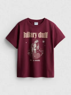 „Hilary Duff“ T-Shirt aus reiner Baumwolle mit Grafik