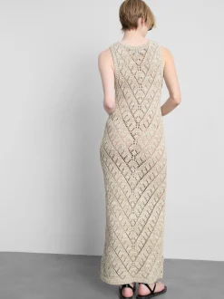 Häkel-Maxikleid mit geometrischem Muster