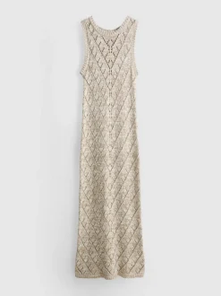 Häkel-Maxikleid mit geometrischem Muster