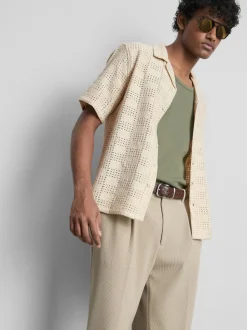 Häkelshirt mit Schachbrettmuster
