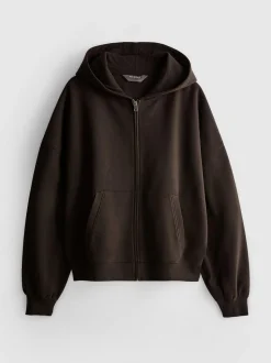Hoodie mit Reißverschluss und hohem Baumwollanteil