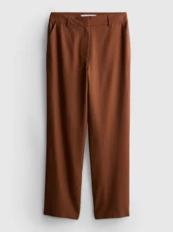 Hose aus Leinengemisch mit geradem Bein