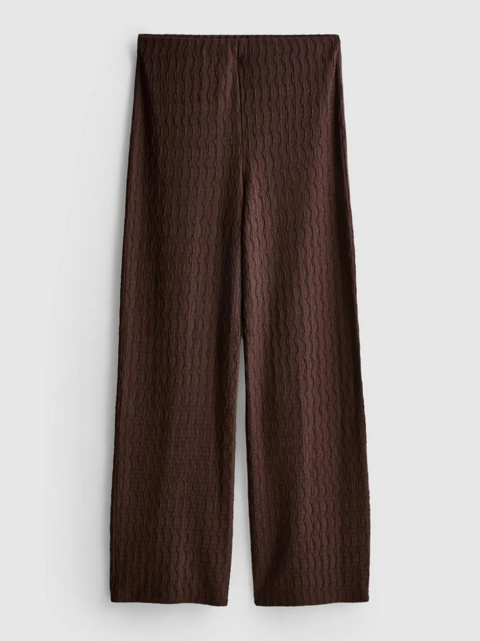 Hose in Knitteroptik mit weitem Bein