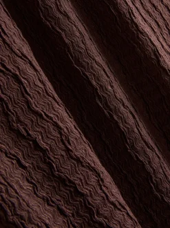 Hose in Knitteroptik mit weitem Bein