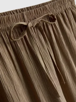 Hose in Knitteroptik mit weitem Bein