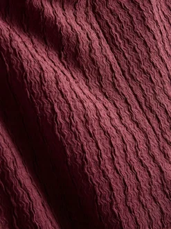 Hose in Knitteroptik mit weitem Bein