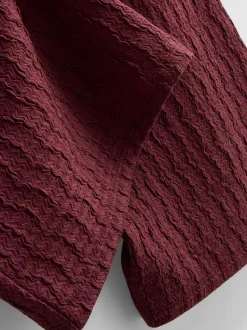 Hose in Knitteroptik mit weitem Bein