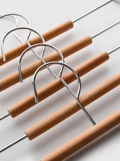 Hosenbügel aus Holz, 5er-Pack