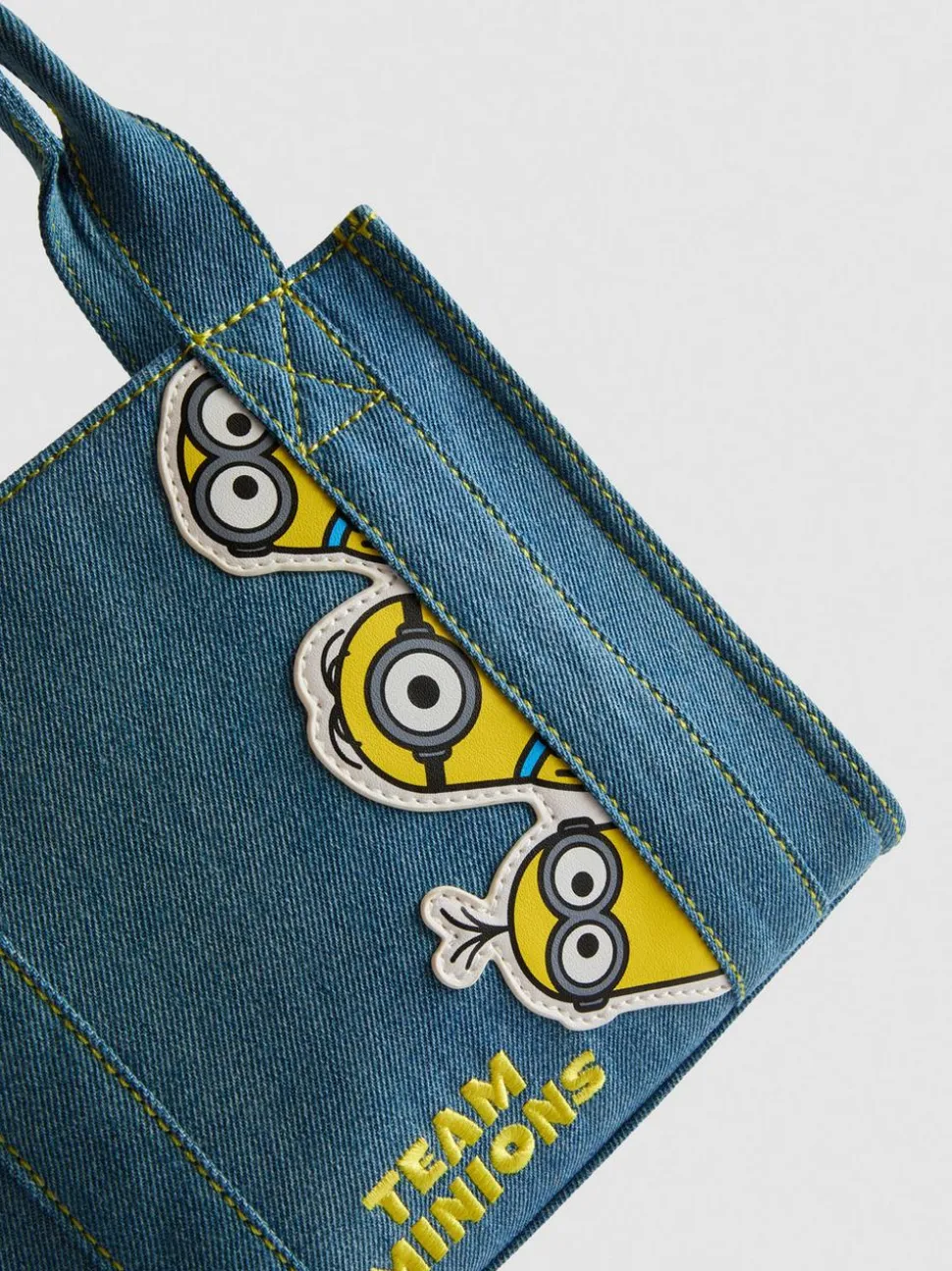 „Ich – einfach unverbesserlich“ Denim-Minitragetasche