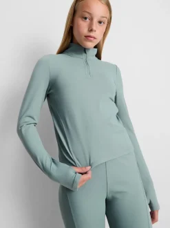 7–15 Jahre | Active-Sweatshirt mit halbem Reißverschluss