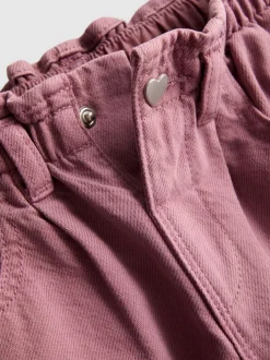 1–9 Jahre | Barrel-Jeans aus reiner Baumwolle mit Paperbag-Bund