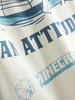 7–15 Jahre | Baumwoll-Shirt mit „Minecraft“ Grafik und Shorts im Set