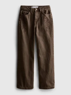 7–15 Jahre | Bestickte Hose mit weitem Bein