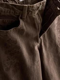 7–15 Jahre | Bestickte Hose mit weitem Bein