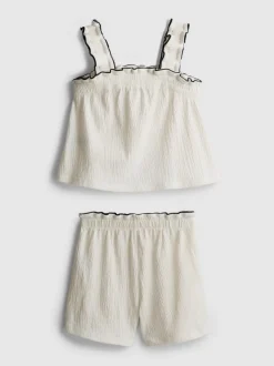 1,5–9 Jahre | Bluse und Shorts in Knitteroptik