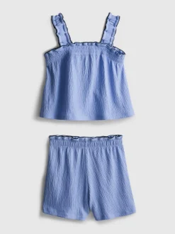 1,5–9 Jahre | Bluse und Shorts in Knitteroptik