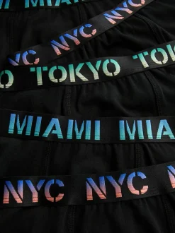 2–15 Jahre | Boxershorts mit City-Prints am Bund, 5er-Pack