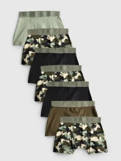 2–15 Jahre | Boxershorts mit Tarnmuster, 7er-Pack