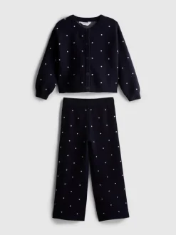 1–9 Jahre | Cardigan mit Pünktchenmuster und Strickhose im Set