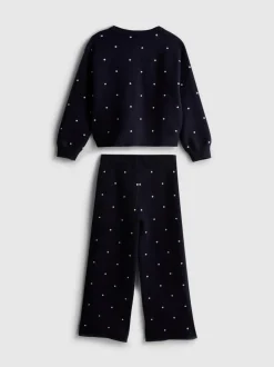 1–9 Jahre | Cardigan mit Pünktchenmuster und Strickhose im Set