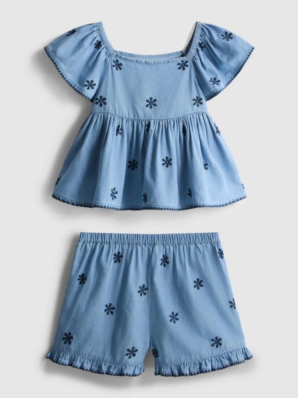 1,5–9 Jahre | Chambray-Bluse und Shorts im Set