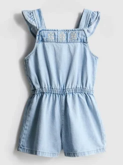 1,5–8 Jahre | Chambray-Playsuit mit Rüschen