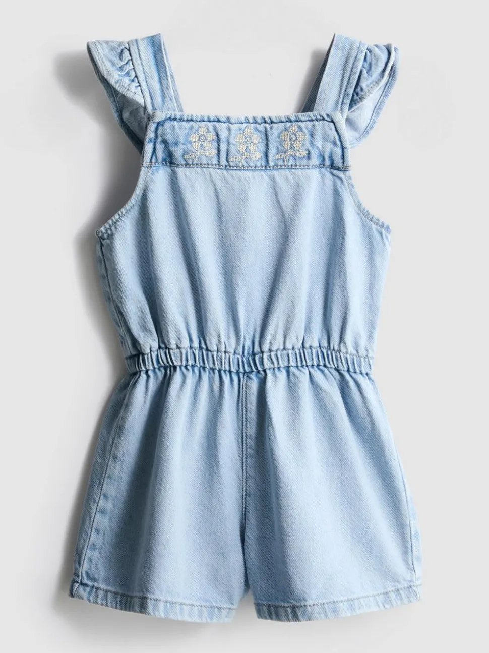 1,5–8 Jahre | Chambray-Playsuit mit Rüschen