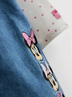 1–9 Jahre | „Disney Minnie Maus“ Top mit Kragen und Jeans-Latzkleid