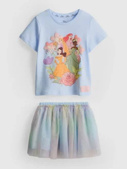 1–9 Jahre | „Disney Prinzessinnen“ T-Shirt und Tutu-Rock im Set