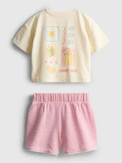 1,5–9 Jahre | Gerade geschnittenes T-Shirt und Shorts im Set