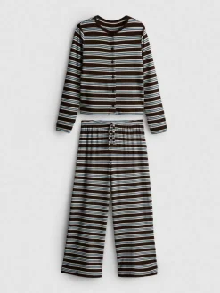7–15 Jahre | Gerippter Cardigan und Jogginghose aus reiner Baumwolle