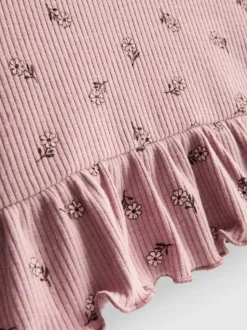 1–9 Jahre | Geripptes Schößchentop und Leggings im Set