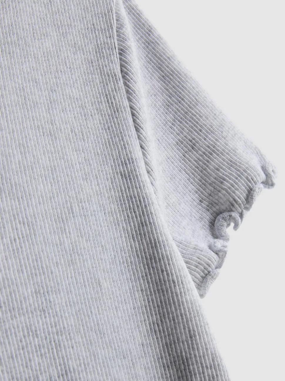 1,5–8 Jahre | Geripptes T-Shirt mit gekräuseltem Saum