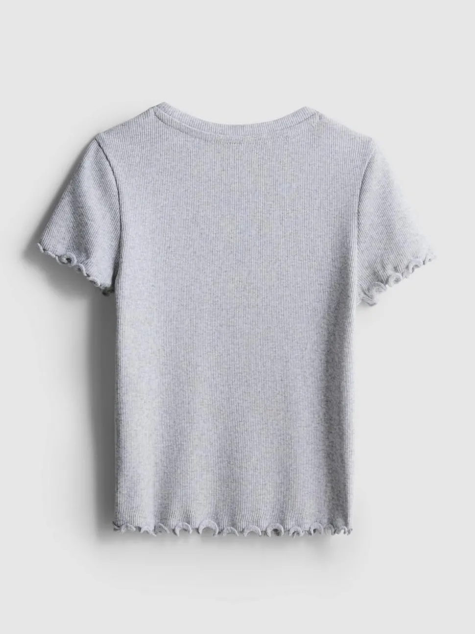 1,5–8 Jahre | Geripptes T-Shirt mit gekräuseltem Saum