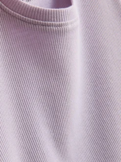 1,5–8 Jahre | Geripptes T-Shirt mit gekräuseltem Saum