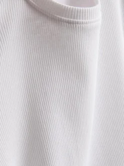 1,5–8 Jahre | Geripptes T-Shirt mit gekräuseltem Saum