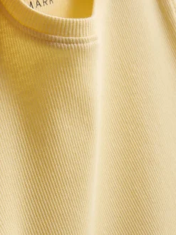1,5–8 Jahre | Geripptes T-Shirt mit gekräuseltem Saum