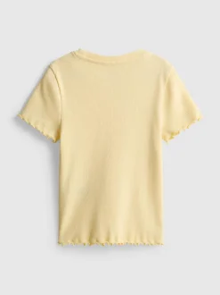 1,5–8 Jahre | Geripptes T-Shirt mit gekräuseltem Saum