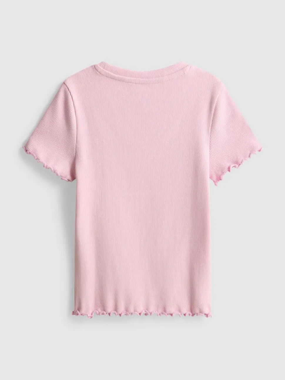 1,5–8 Jahre | Geripptes T-Shirt mit gekräuseltem Saum
