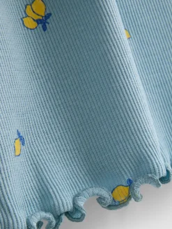 1,5–8 Jahre | Geripptes T-Shirt mit Print und hohem Baumwollanteil